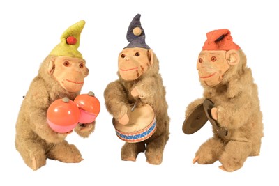 Lot 455 - CLOCKWORK TOYS - VINTAGE MECHANICAL MONKEYS