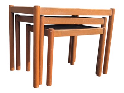 Lot 565a - BRITISH MODERN DESIGN - 20TH CENTURY VINTAGE NEST OF TABLES