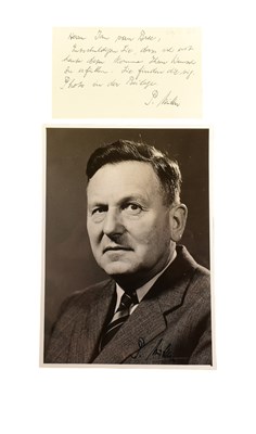 Lot 160 - NOBEL PRIZE WINNERS - PAUL HERMANN MULLER - LETTER & SIGNED PHOTO