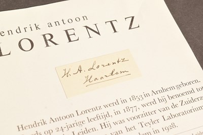 Lot 195 - SCIENCE - ALBERT EINSTEIN & HENDRICK LORENTZ - AUTOGRAPHS