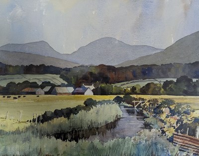 Lot 136 - E. R. ROBERST (20TH CENTURY) - RHINOGS, SNOWDONIA, WALES - WATERCOLOUR PAINTING