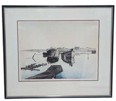 Lot 134 - PAUL BISSON (B. 1938) - AQUATINT ETCHING PAINTING