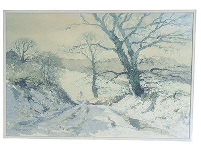 Lot 142 - ALWYN CRANSHAW (B. 1934) - UNTITLED WATERCOLOUR PAINTING