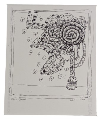 Lot 156 - ALAN DAVIE (1920-2014) - UNTITLED PEN SKETCH PAINTING