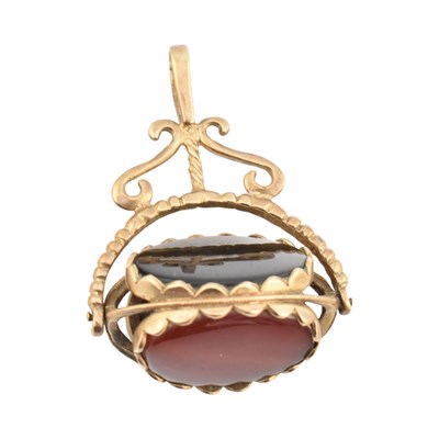 Lot 497 - HALLMARKED 9CT GOLD SWIVEL CHARM FOB PENDANT