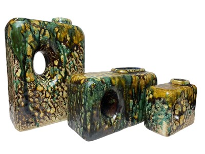 Lot 120 - MAREI KERAMIK - CHIMNEY MODELS - THREE GRADUATING VASES