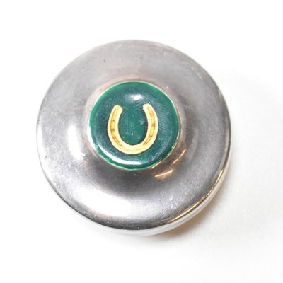 Lot 29 - 925 SILVER SWEET CHOCOLATE ROLO T/W ENAMEL SET PILL POT & HEART PILL POT