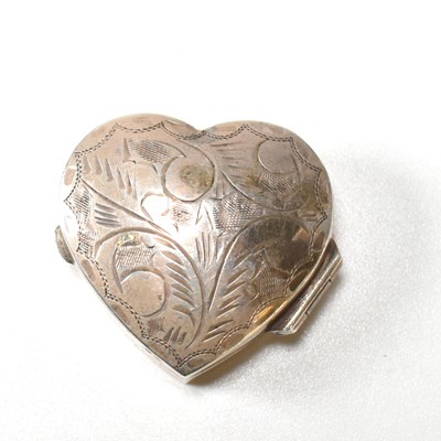Lot 29 - 925 SILVER SWEET CHOCOLATE ROLO T/W ENAMEL SET PILL POT & HEART PILL POT