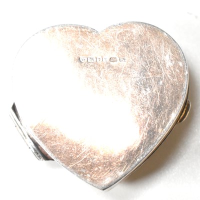 Lot 29 - 925 SILVER SWEET CHOCOLATE ROLO T/W ENAMEL SET PILL POT & HEART PILL POT