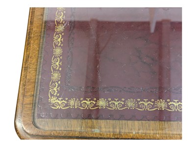 Lot 1026 - VICTORIAN 19TH CENTURY MAHOGANY & LEATHER WRITING TABLE DESK