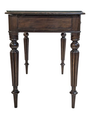 Lot 1026 - VICTORIAN 19TH CENTURY MAHOGANY & LEATHER WRITING TABLE DESK