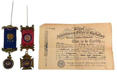 Lot 322 - ROYAL ANTIQUARIAN ORDER OF BUFFALOES - X2 MASONIC MEDALS