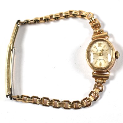 Lot 408 - VINTAGE 9CT GOLD LADIES COCKTAIL DRESS WATCH