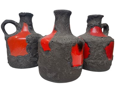 Lot 18 - ROTH KERAMIK - MODEL 4300 - THREE 1960S WEST GERMAN VASES