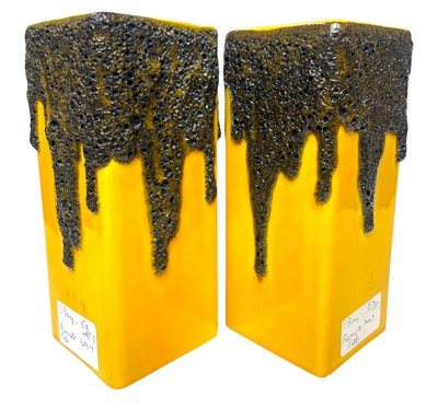 Lot 33 - FÖHR KERAMIK - MODEL 341 - PAIR OF WEST GERMAN VASES