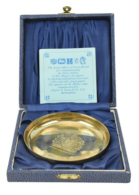 Lot 26 - ELIZABETH II SILVER HALLMARK PIN DISH FOR SILVER JUBILEE