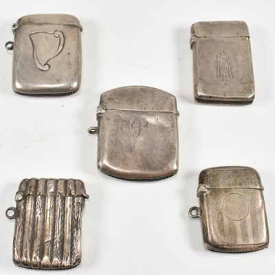 Lot 172 - COLLECTION OF EARLY 20TH CENTURY HALLMARKED SILVER VESTA CASES