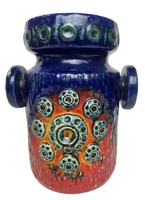 Lot 101 - DUMLER & BREIDEN - MODEL 90 - FAT LAVA SATURN VASE