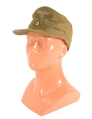 Lot 380 - WWII SECOND WORLD WAR GERMAN AFRIKA KORPS FORAGE CAP
