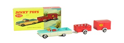 Lot 12 - DIECAST - VINTAGE DINKY TOYS DIECAST CHEVROLET PICK UP & TRAILERS