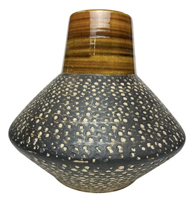 Lot 22 - WEST GERMAN POTTERY MAKER - 1960S TEXTURED RED VASE