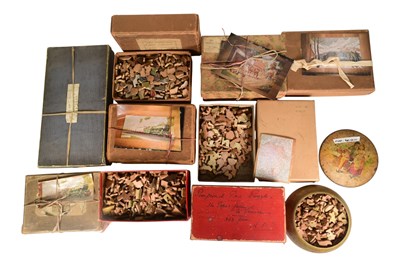 Lot 304 - JIGSAW PUZZLES - COLLECTION OF EARLY WOODEN JIGSAW PUZZLES