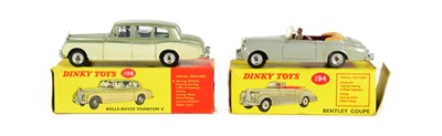 Lot 329 - DIECAST - X2 VINTAGE DINKY TOYS DIECAST MODEL CARS