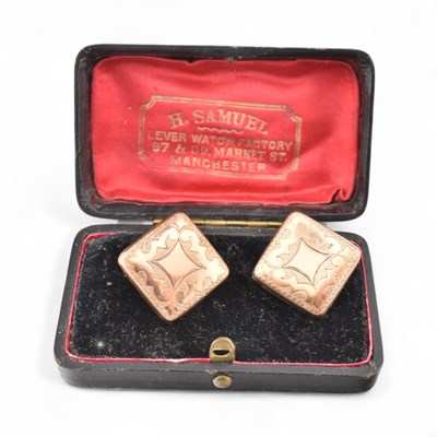 Lot 345 - A PAIR OF EARLY 20TH CENTURY CUFFLINKS