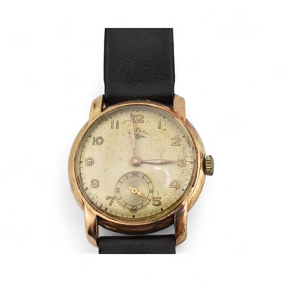Lot 376 - ROTARY VINTAGE GENTS 9CT GOLD WRISTWATCH