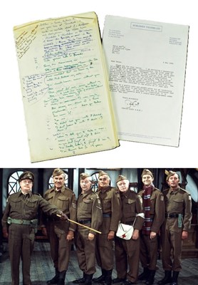 Lot 100 - DAD'S ARMY (BBC SITCOM) - ORIGINAL HANDWRITTEN MANUSCRIPT 'SERGEANT, SAVE MY BOY!'