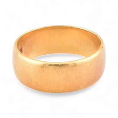 Lot 472 - HALLMARKED 18CT GOLD BAND RING
