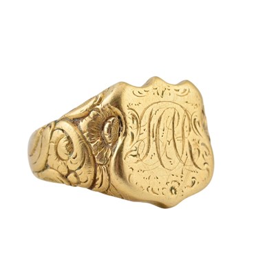 Lot 92 - HALLMARKED 20CT GOLD SIGNET RING