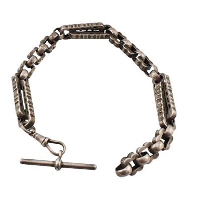 Lot 149 - VICTORIAN 19TH CENTURY SILVER BOOK / WATCH CHAIN