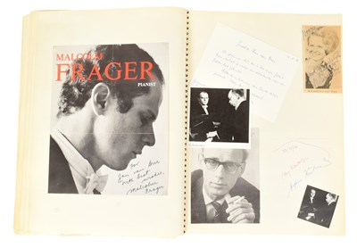 Lot 30 - MUSICIANS - LARGE ALBUM OF MID-CENTURY MUSICIAN AUTOGRAPHS