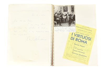 Lot 190 - MUSICIANS - LARGE ALBUM OF MID-CENTURY MUSICIAN AUTOGRAPHS