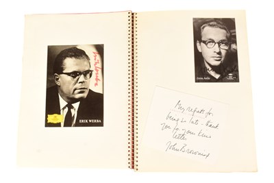 Lot 190 - MUSICIANS - LARGE ALBUM OF MID-CENTURY MUSICIAN AUTOGRAPHS