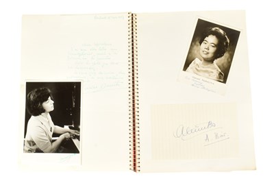 Lot 190 - MUSICIANS - LARGE ALBUM OF MID-CENTURY MUSICIAN AUTOGRAPHS