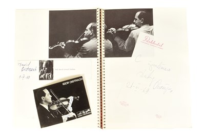 Lot 190 - MUSICIANS - LARGE ALBUM OF MID-CENTURY MUSICIAN AUTOGRAPHS