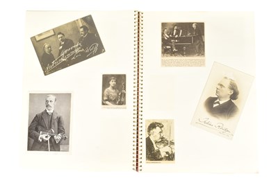 Lot 190 - MUSICIANS - LARGE ALBUM OF MID-CENTURY MUSICIAN AUTOGRAPHS