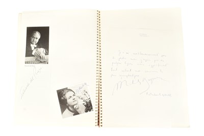 Lot 190 - MUSICIANS - LARGE ALBUM OF MID-CENTURY MUSICIAN AUTOGRAPHS
