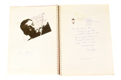 Lot 190 - MUSICIANS - LARGE ALBUM OF MID-CENTURY MUSICIAN AUTOGRAPHS