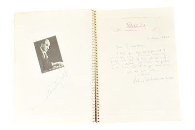 Lot 190 - MUSICIANS - LARGE ALBUM OF MID-CENTURY MUSICIAN AUTOGRAPHS