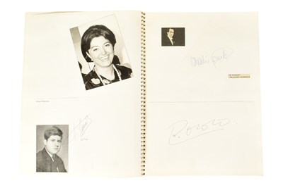 Lot 190 - MUSICIANS - LARGE ALBUM OF MID-CENTURY MUSICIAN AUTOGRAPHS