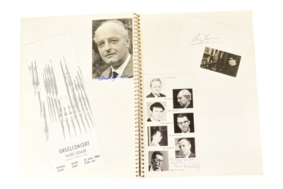 Lot 190 - MUSICIANS - LARGE ALBUM OF MID-CENTURY MUSICIAN AUTOGRAPHS