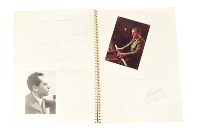 Lot 190 - MUSICIANS - LARGE ALBUM OF MID-CENTURY MUSICIAN AUTOGRAPHS