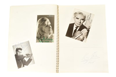 Lot 190 - MUSICIANS - LARGE ALBUM OF MID-CENTURY MUSICIAN AUTOGRAPHS