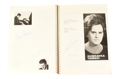 Lot 190 - MUSICIANS - LARGE ALBUM OF MID-CENTURY MUSICIAN AUTOGRAPHS