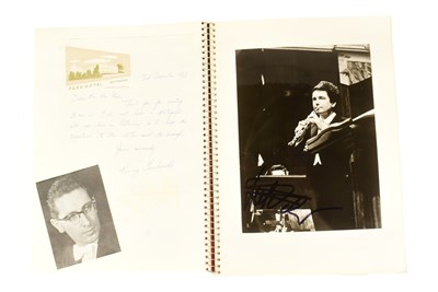 Lot 190 - MUSICIANS - LARGE ALBUM OF MID-CENTURY MUSICIAN AUTOGRAPHS