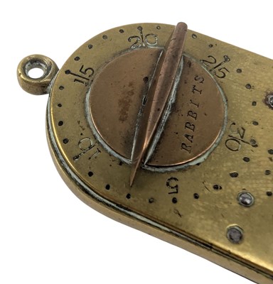 Lot 20 - G. & J. W HAWKLEY - 19TH CENTURY VICTORIAN BRASS HUNTING GAME COUNTER