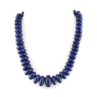 Lot 359 - VINTAGE LAPIS LAZULI BEAD NECKLACE